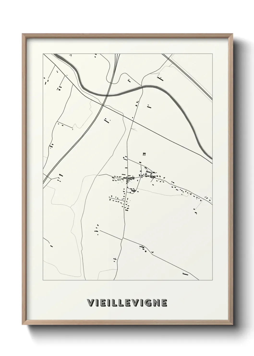 Un poster carte Vieillevigne