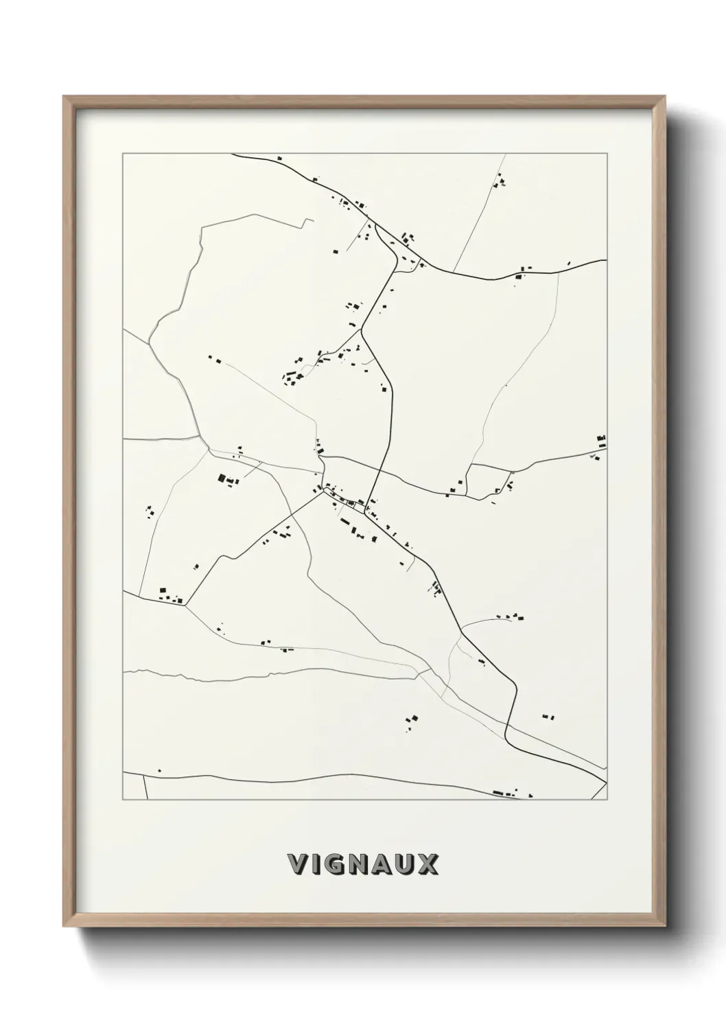 Un poster carte Vignaux