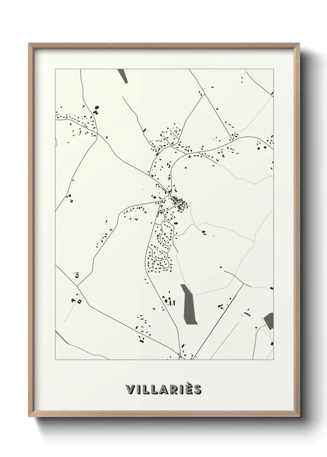 Un poster carte Villariès