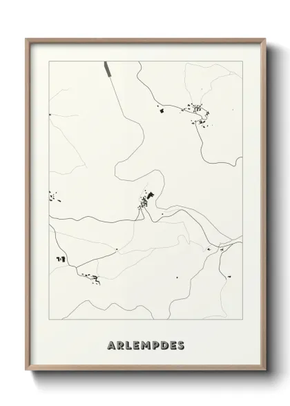 Une affiche de carte sur Arlempdes