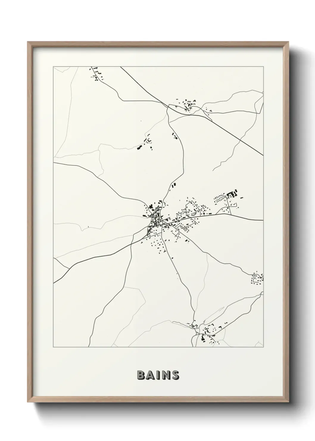 Un poster carte Bains