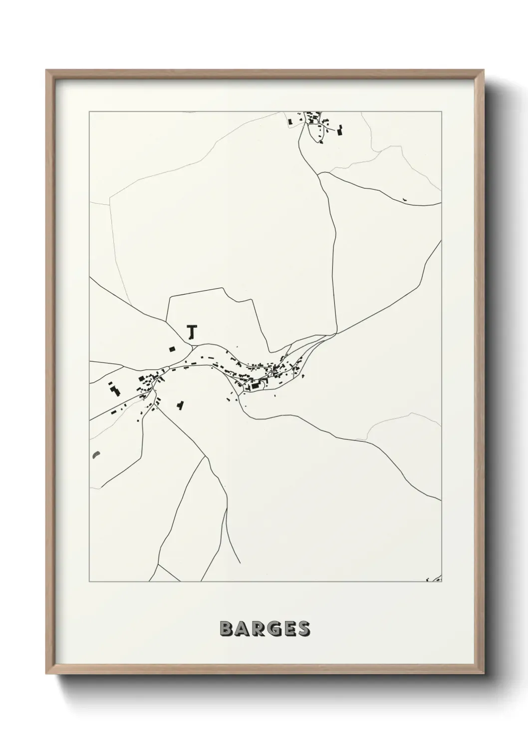 Un poster carte Barges