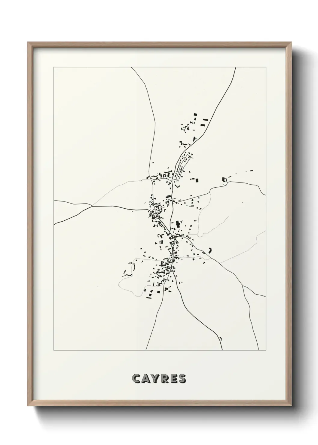 Un poster carte Cayres