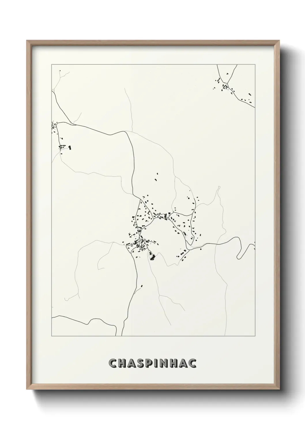 Un poster carte Chaspinhac