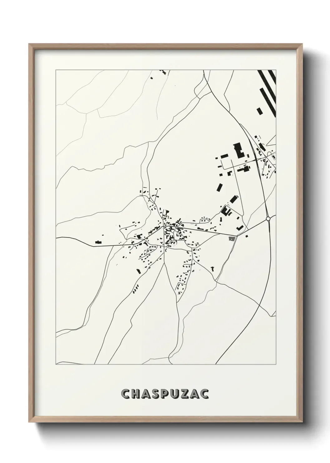 Un poster carte Chaspuzac