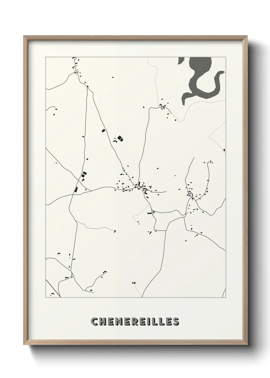 Un poster carte Chenereilles