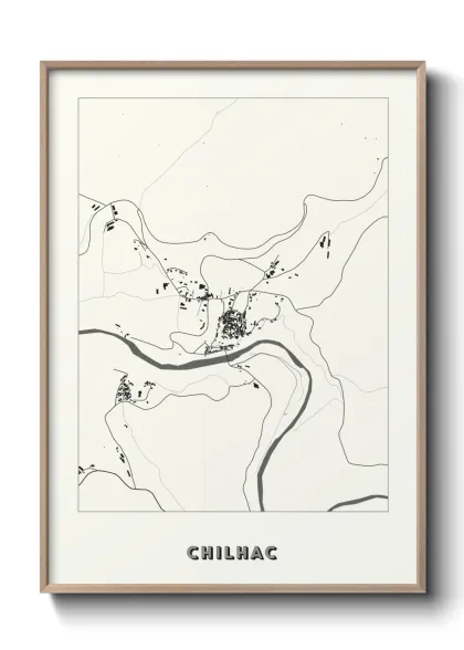 Une affiche de carte sur Chilhac