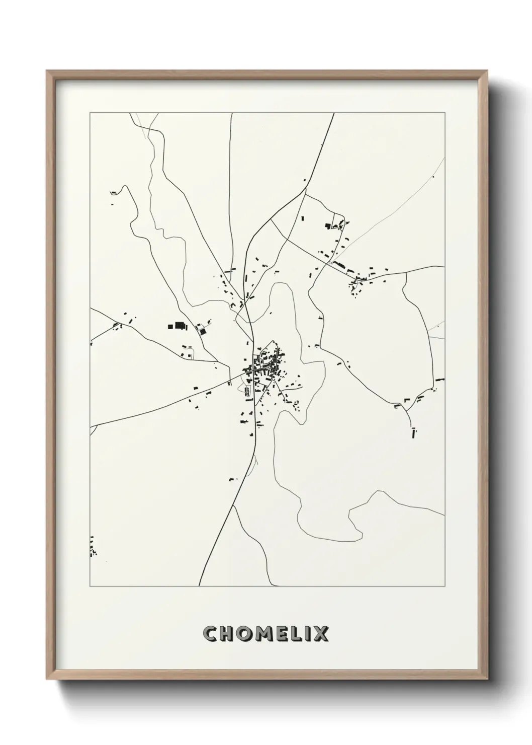 Un poster carte Chomelix
