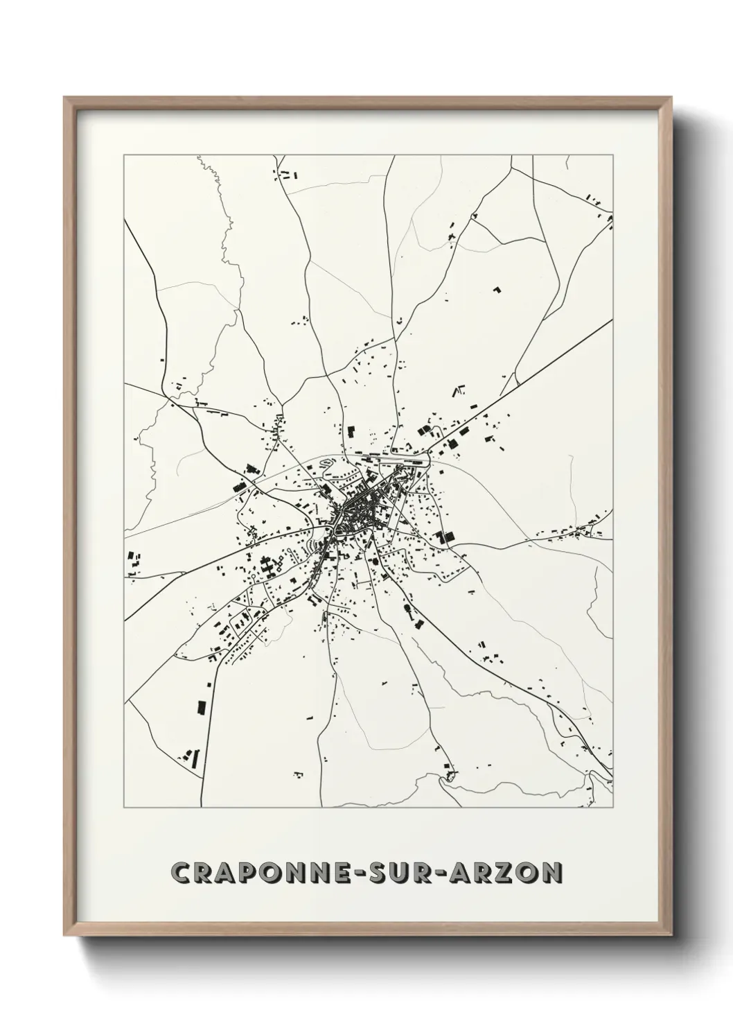 Un poster carte Craponne-sur-Arzon