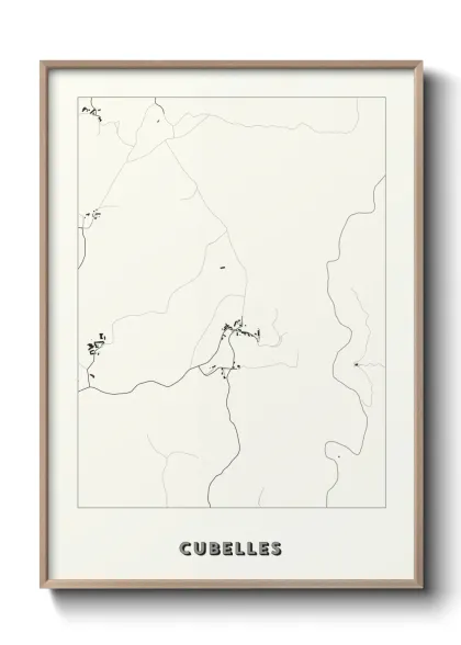 Une affiche de carte sur Cubelles