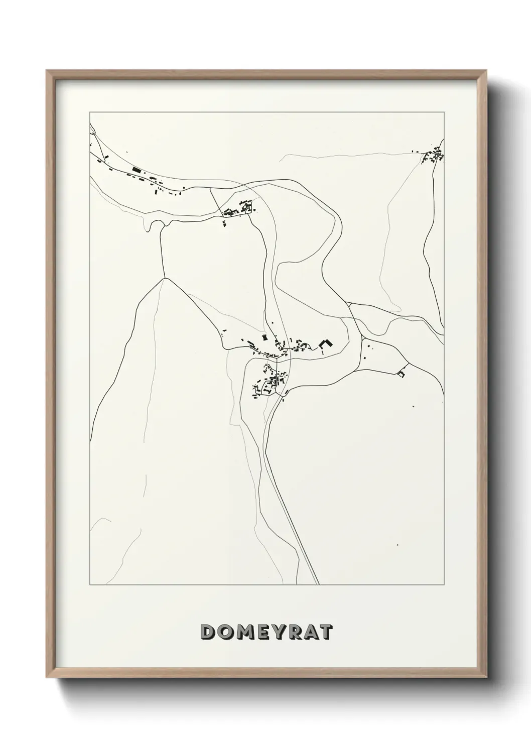 Un poster carte Domeyrat