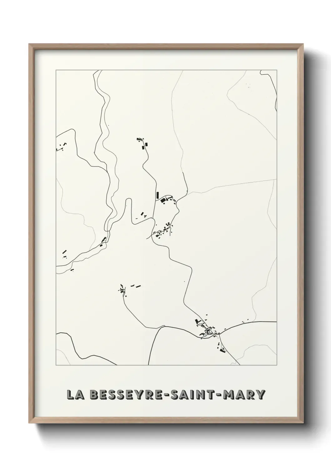 Un poster carte La Besseyre-Saint-Mary