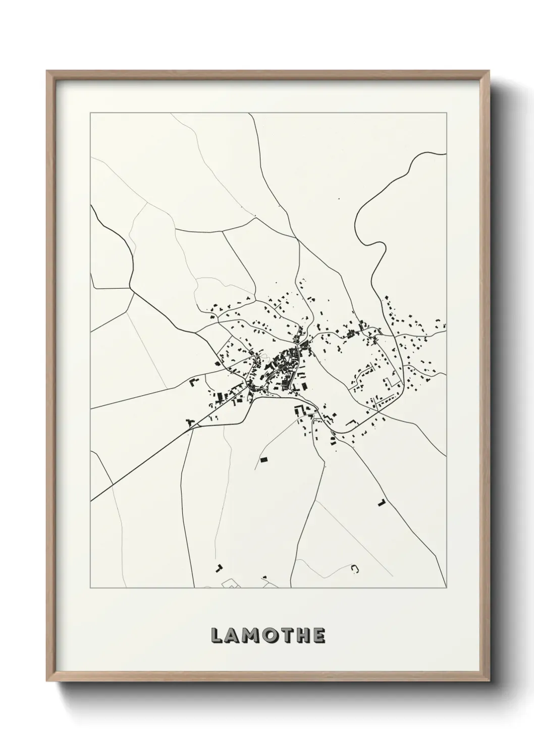 Un poster carte Lamothe