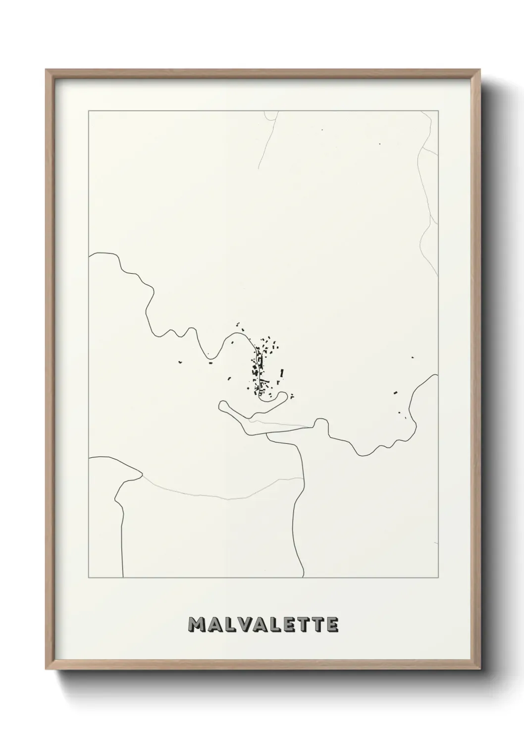 Un poster carte Malvalette