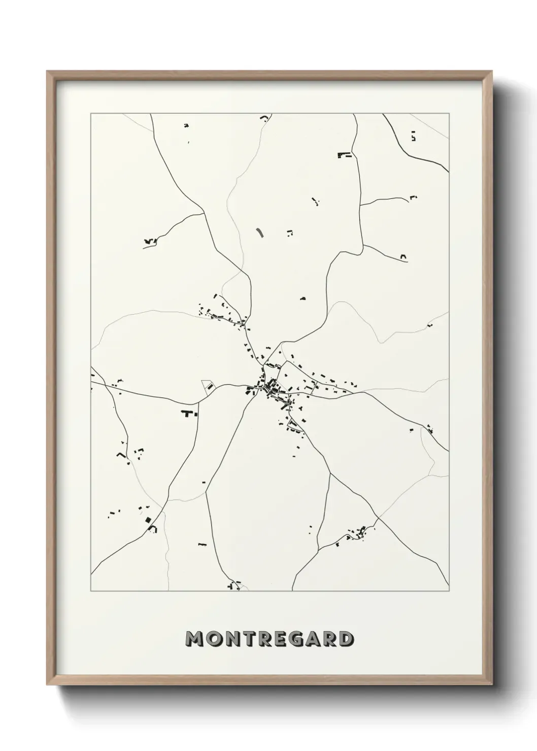 Un poster carte Montregard
