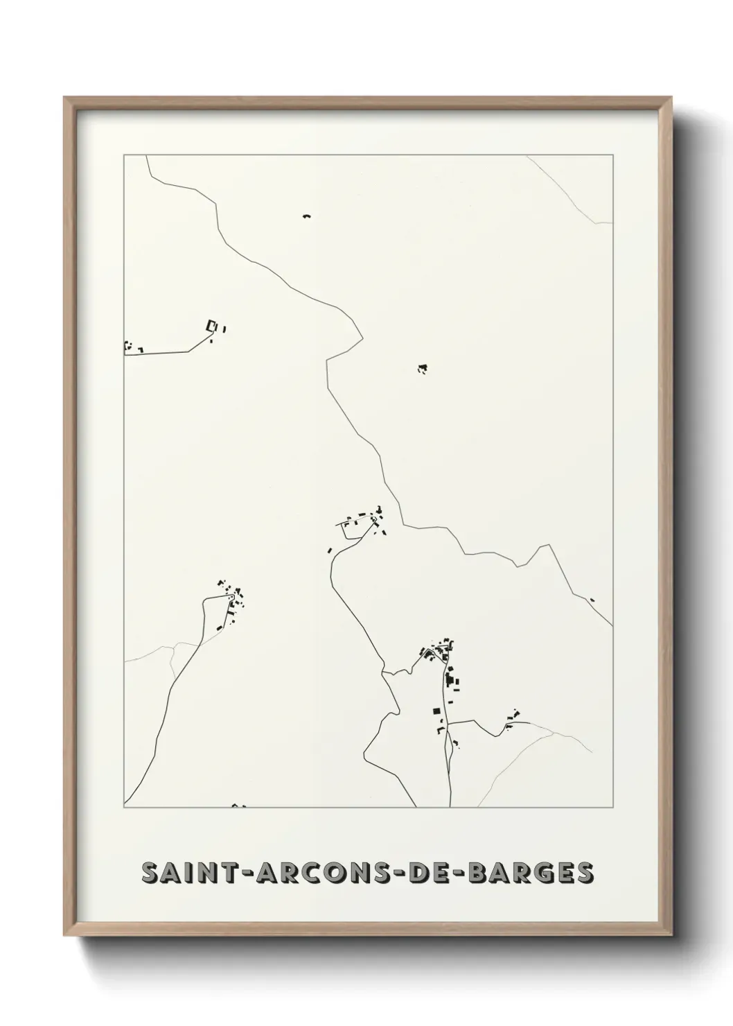 Un poster carte Saint-Arcons-de-Barges