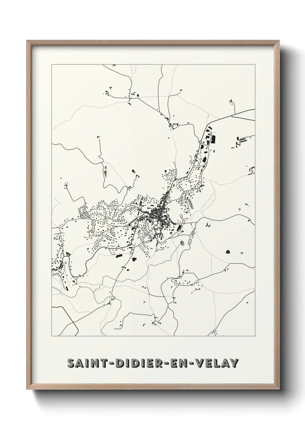 Un poster carte Saint-Didier-en-Velay