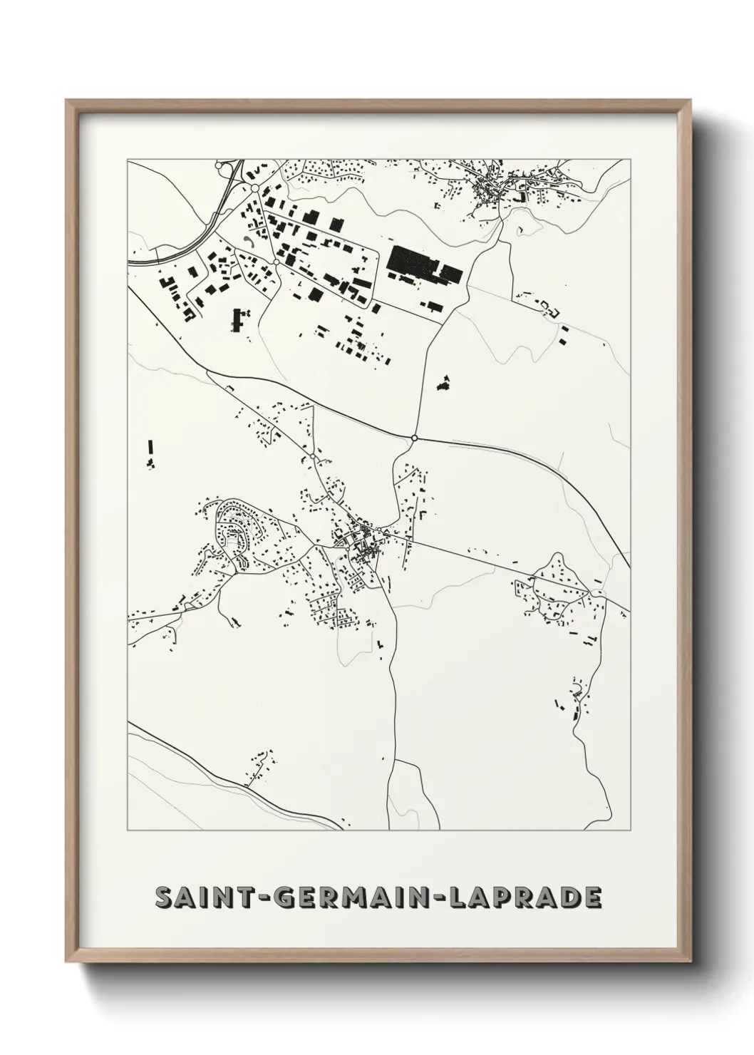 Un poster carte Saint-Germain-Laprade
