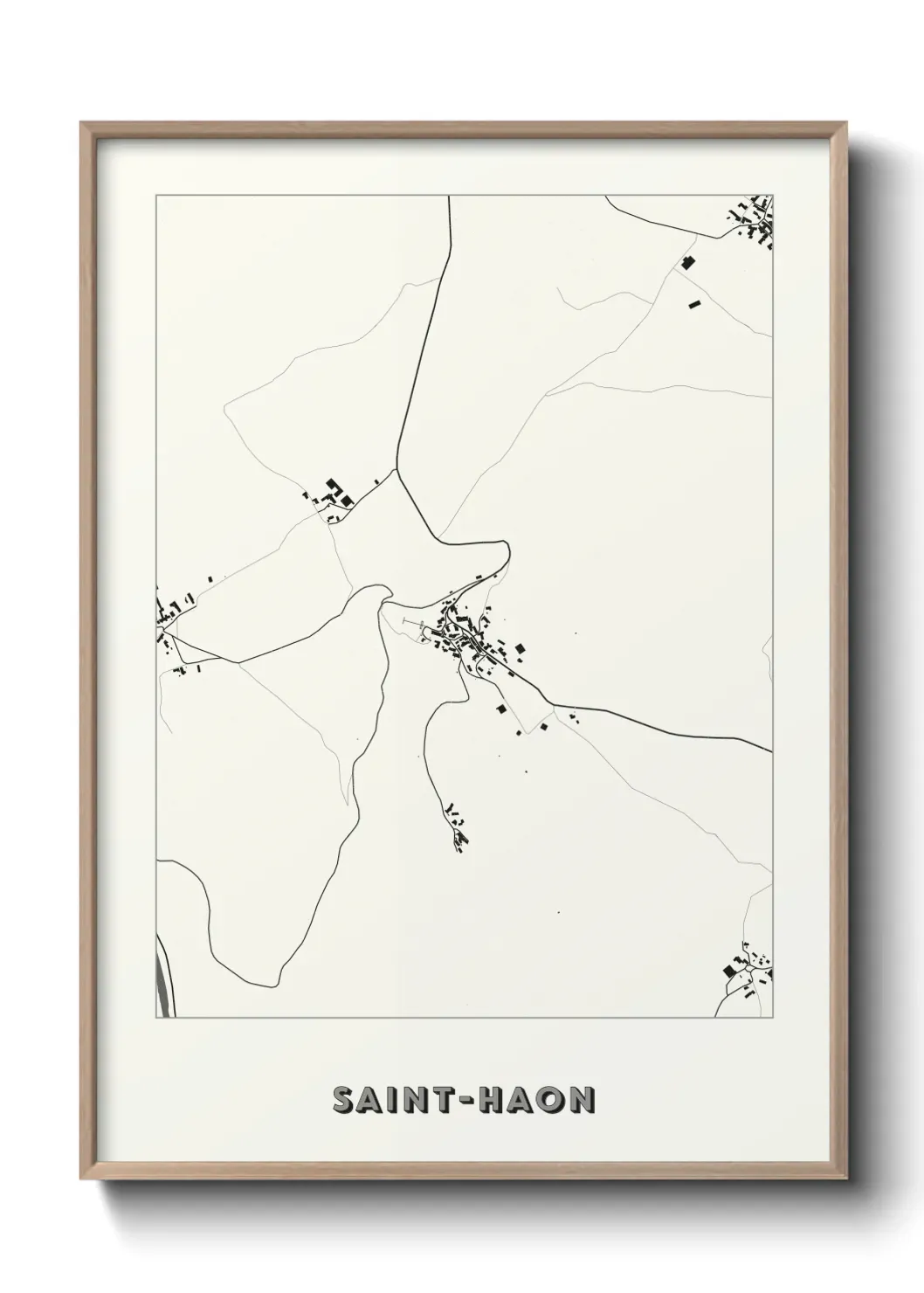 Un poster carte Saint-Haon