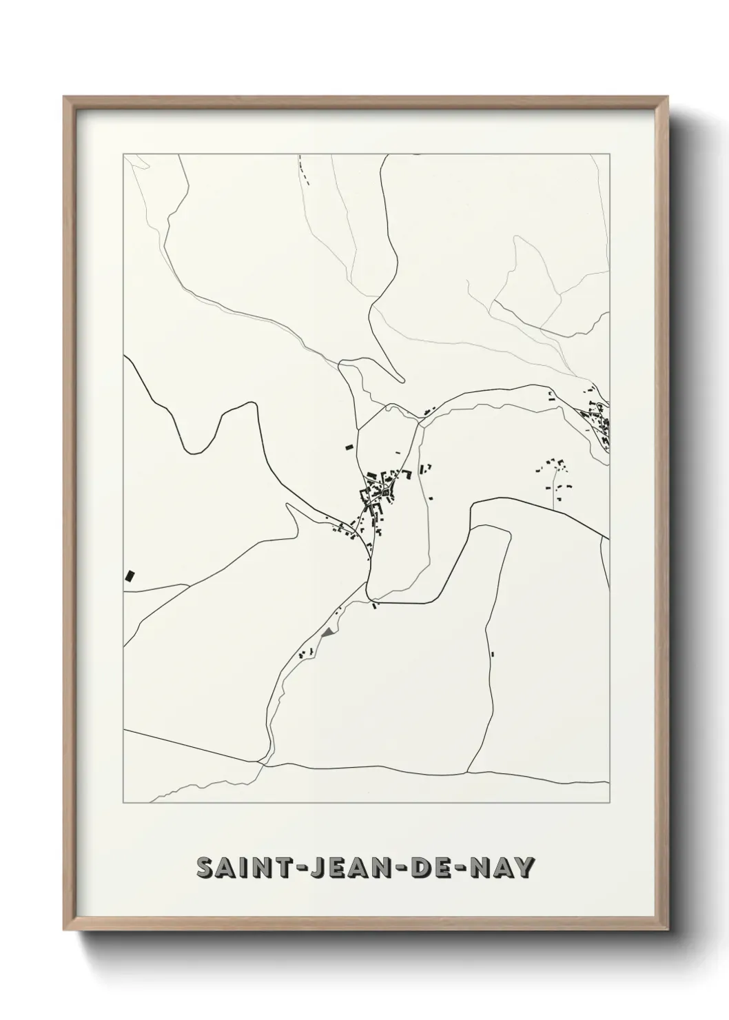 Un poster carte Saint-Jean-de-Nay