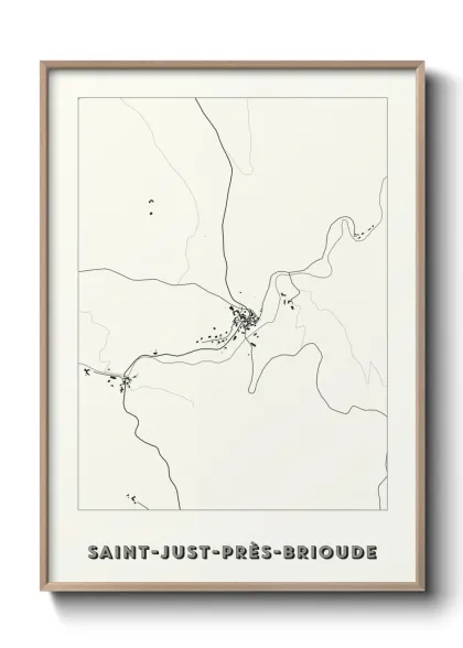 Une affiche de carte sur Saint-Just-près-Brioude