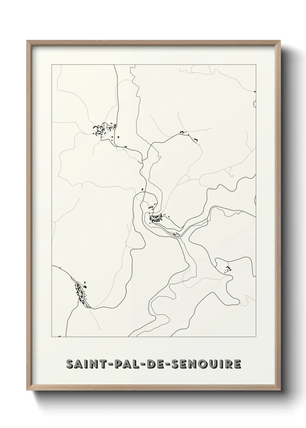 Un poster carte Saint-Pal-de-Senouire