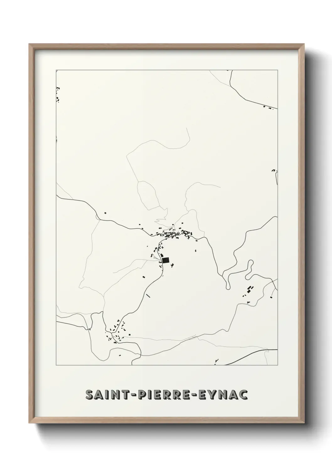 Un poster carte Saint-Pierre-Eynac