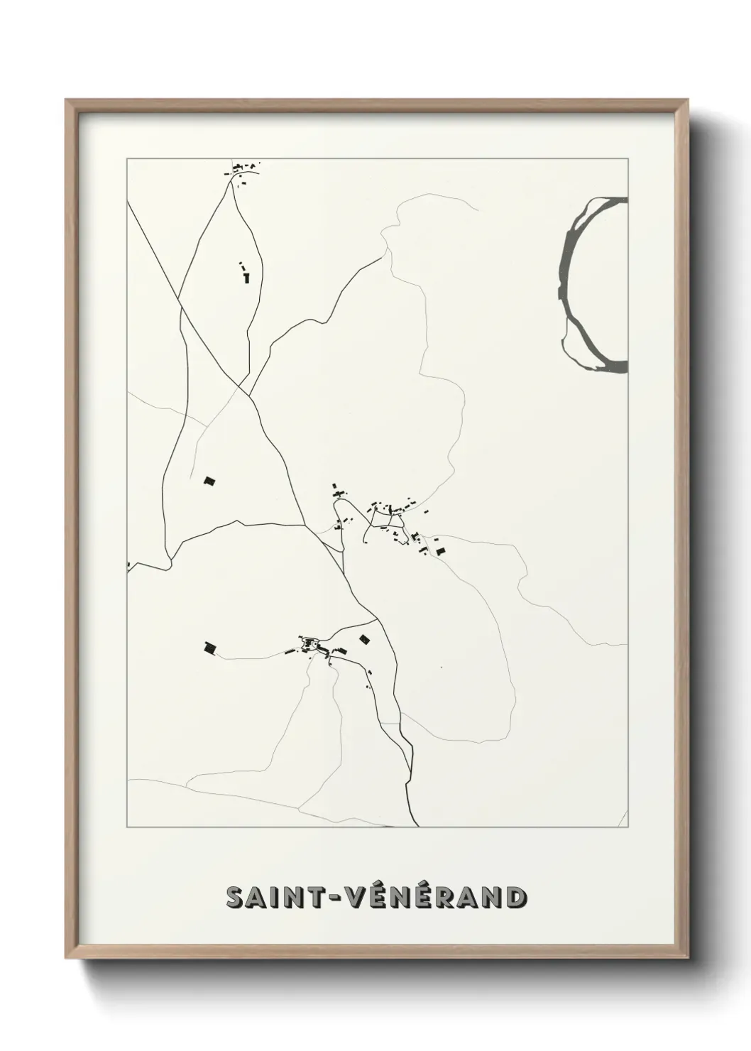 Un poster carte Saint-Vénérand