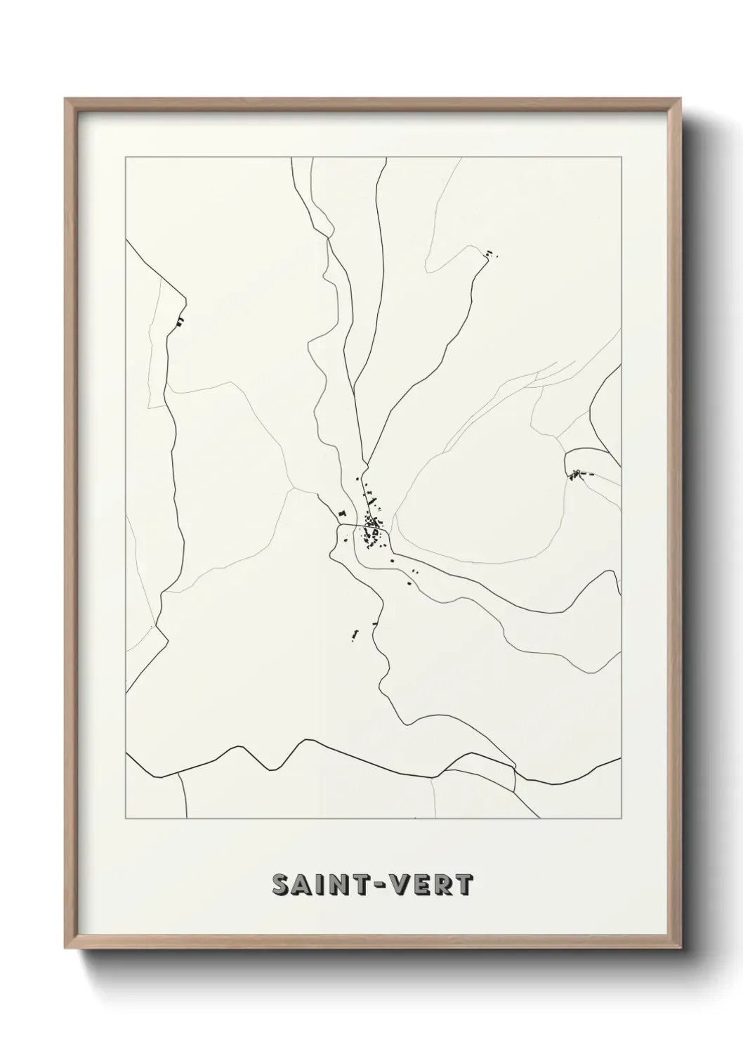 Un poster carte Saint-Vert