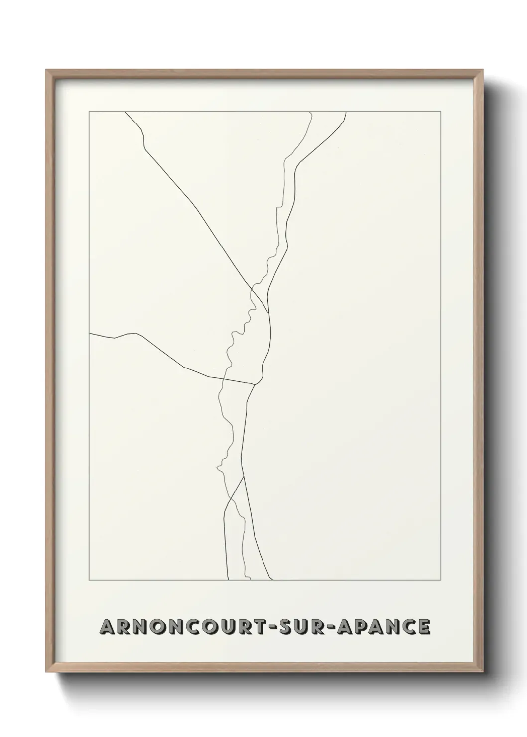 Un poster carte Arnoncourt-sur-Apance