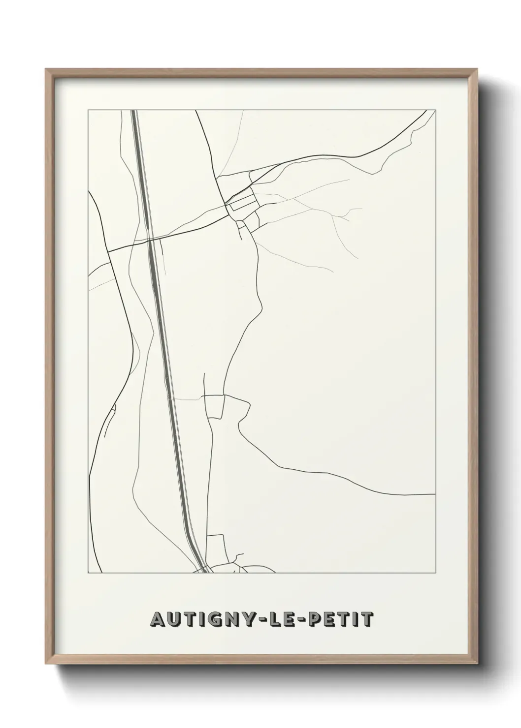 Un poster carte Autigny-le-Petit