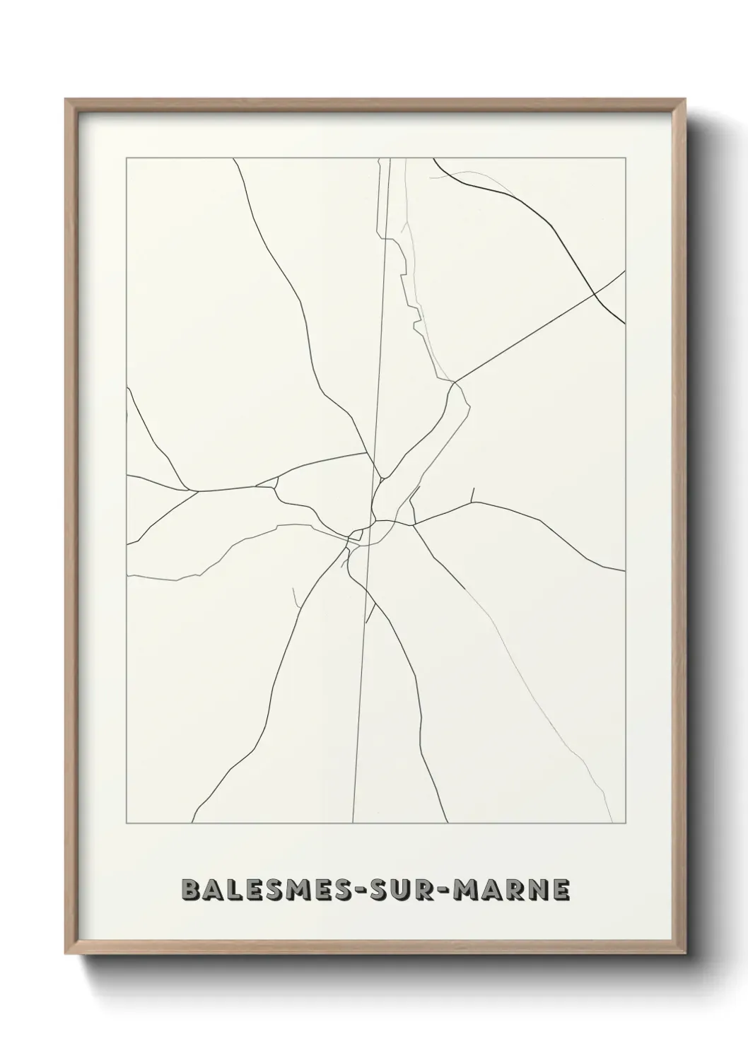 Un poster carte Balesmes-sur-Marne