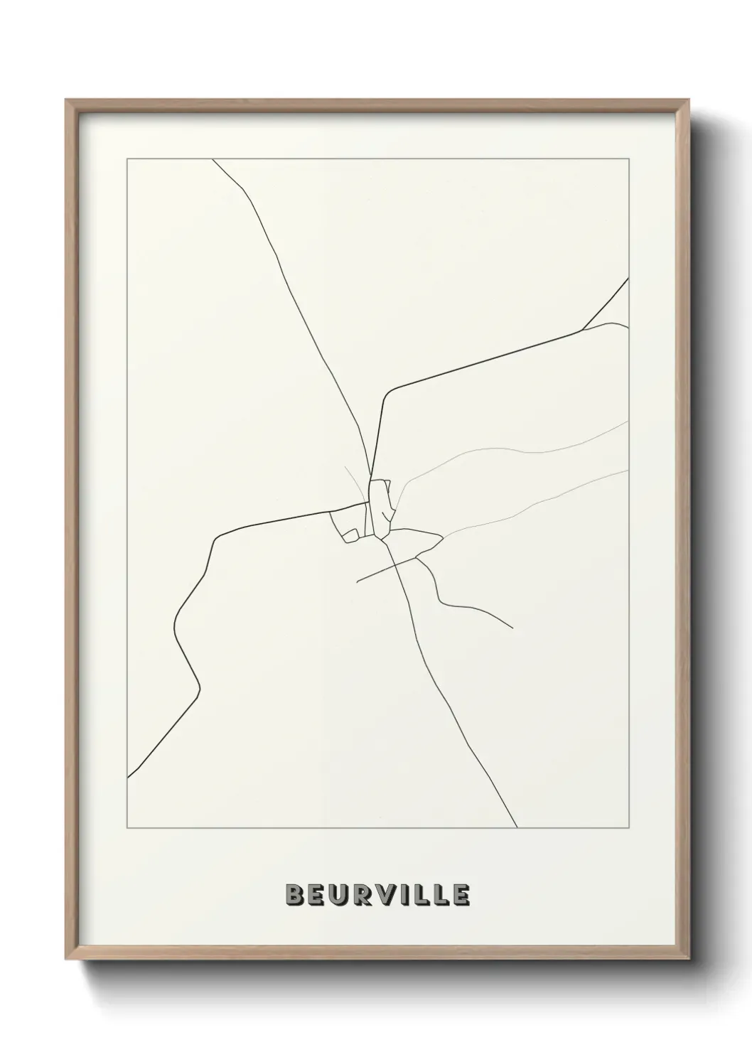 Un poster carte Beurville