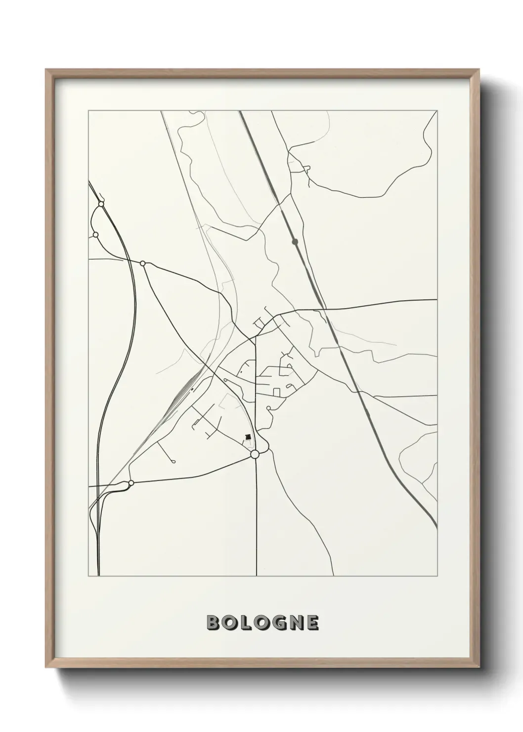 Un poster carte Bologne