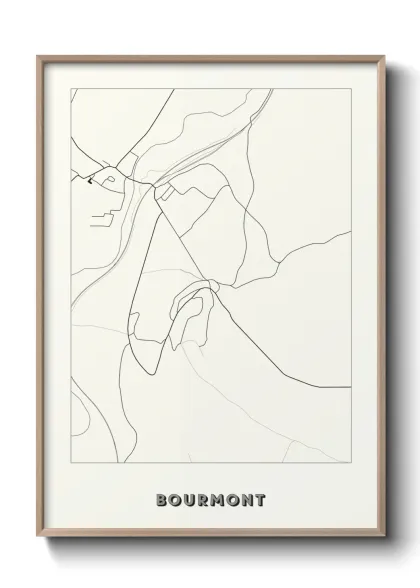 Une affiche de carte sur Bourmont