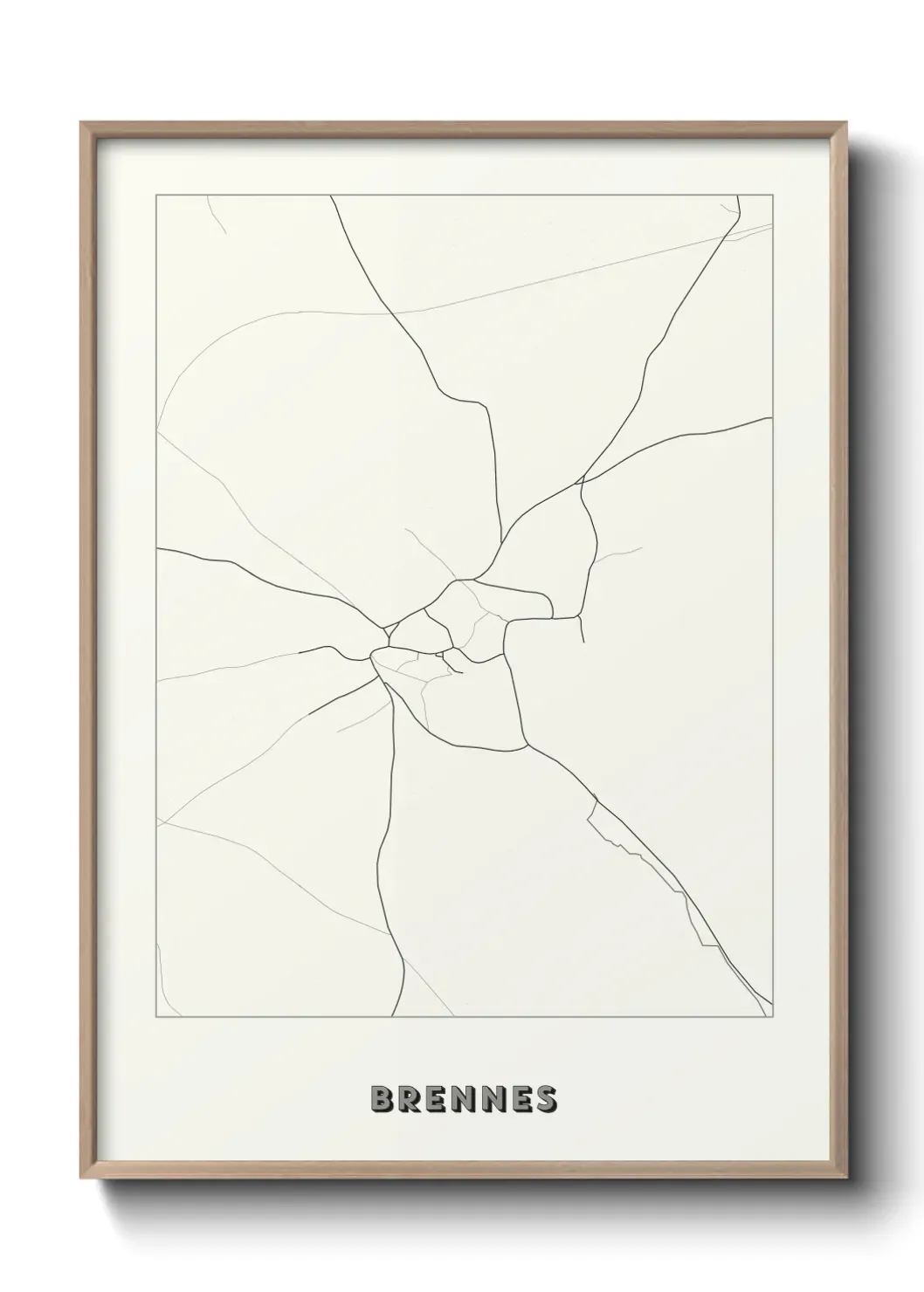 Un poster carte Brennes
