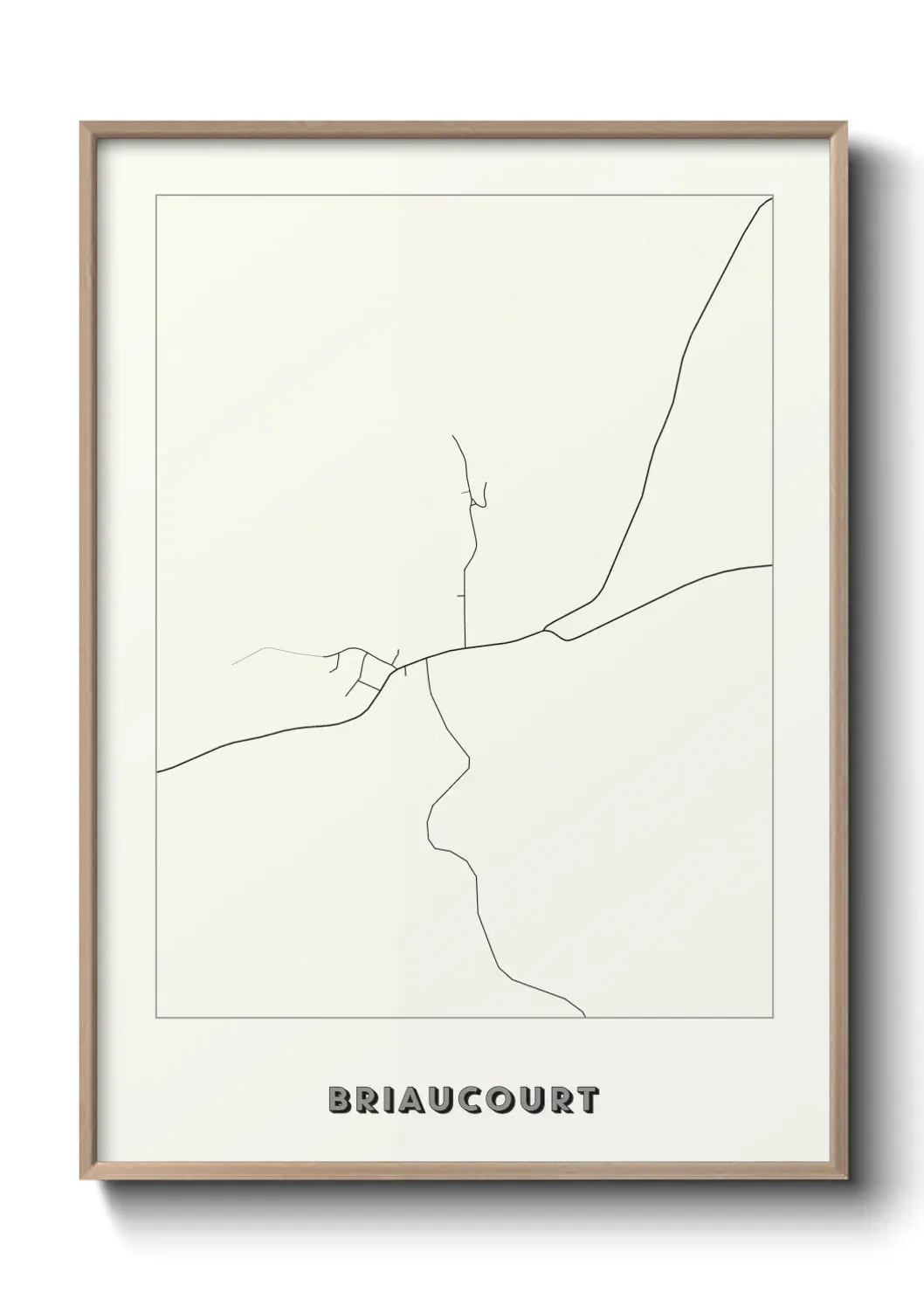 Un poster carte Briaucourt