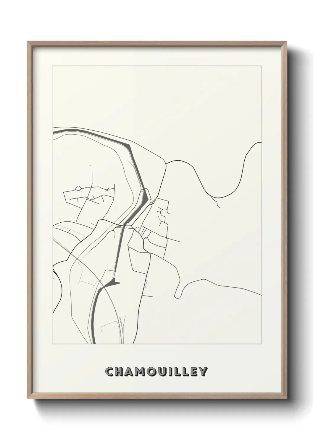 Un poster carte Chamouilley