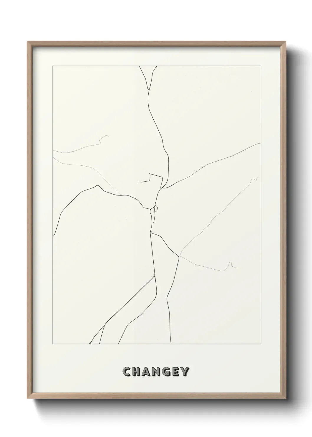 Un poster carte Changey