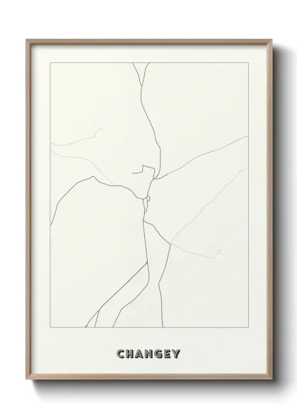 Une affiche de carte sur Changey