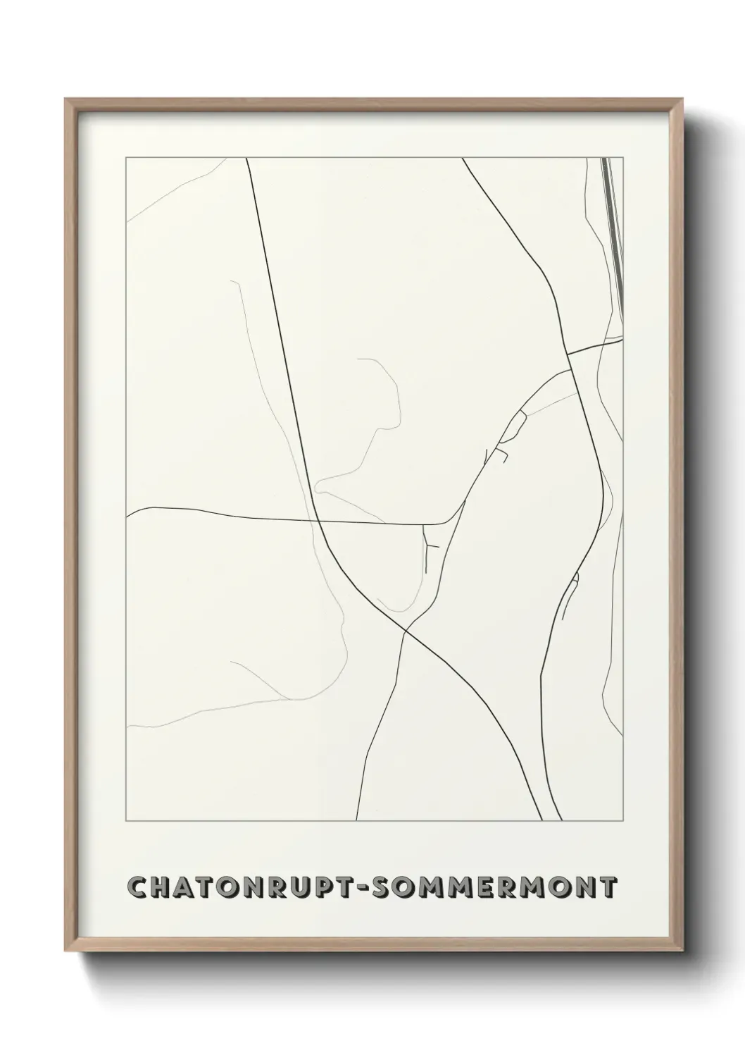 Un poster carte Chatonrupt-Sommermont