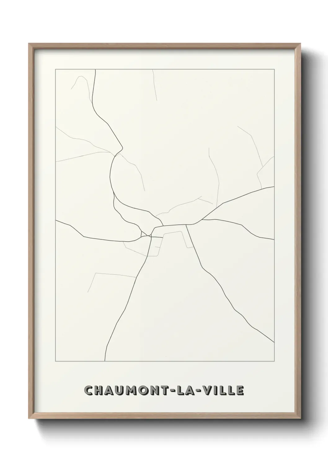 Un poster carte Chaumont-la-Ville
