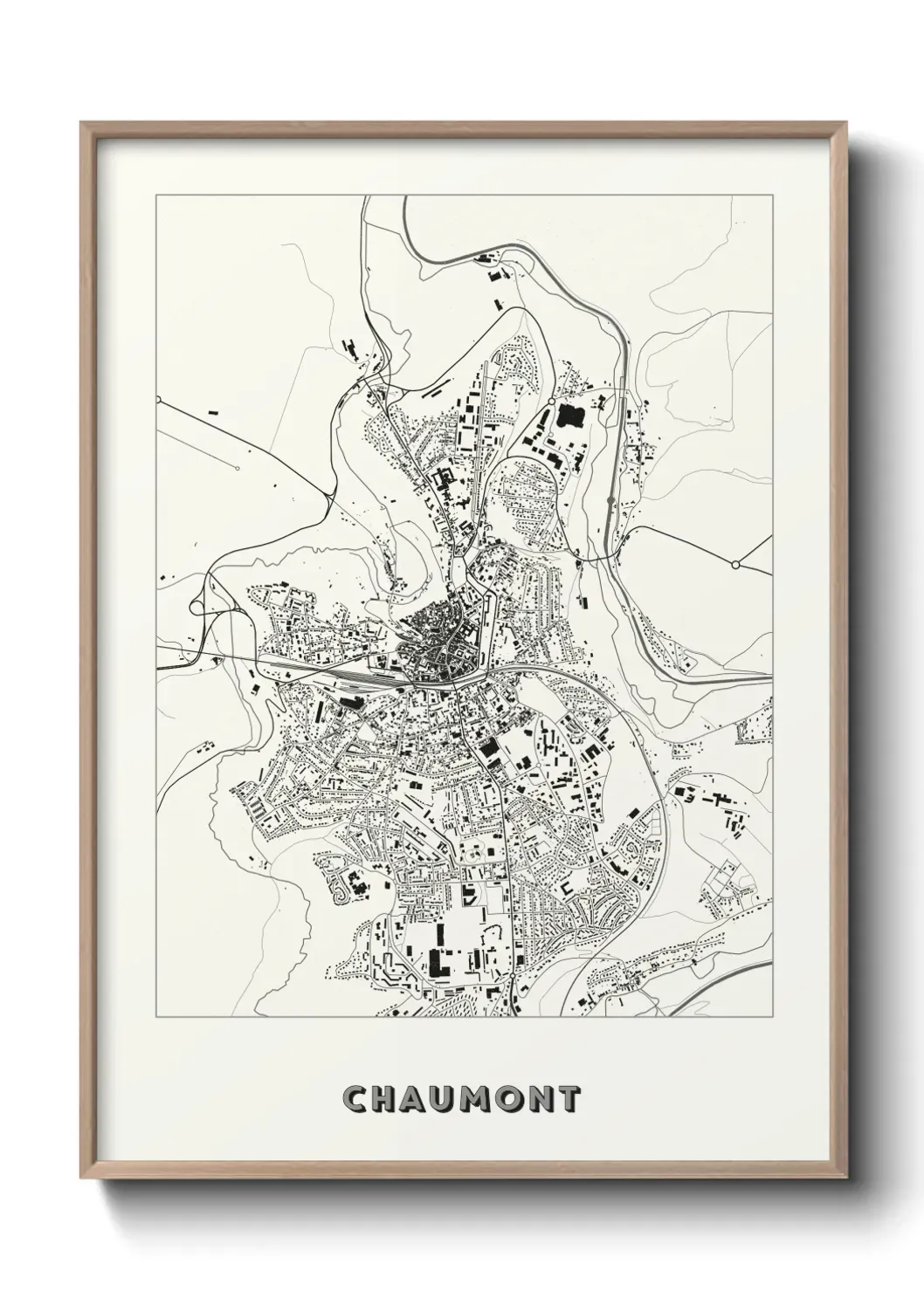 Un poster carte Chaumont