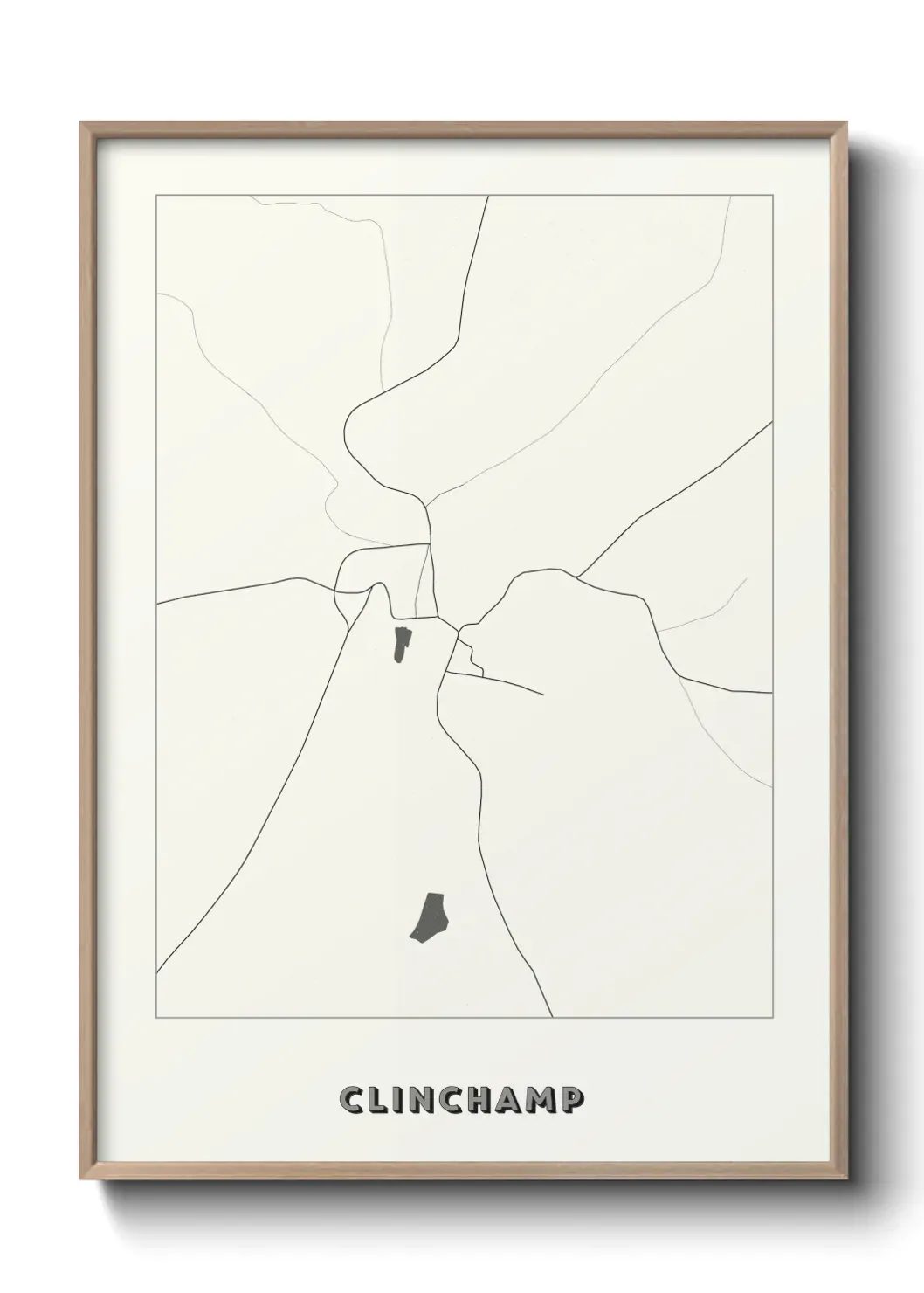 Un poster carte Clinchamp
