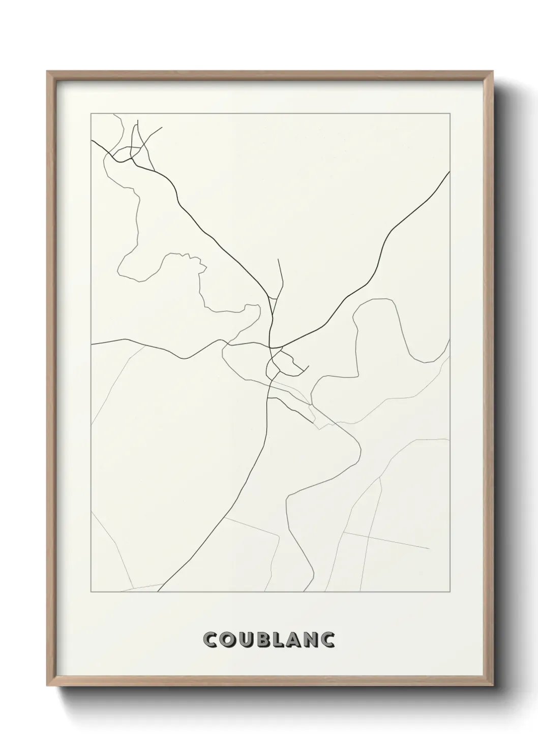 Un poster carte Coublanc