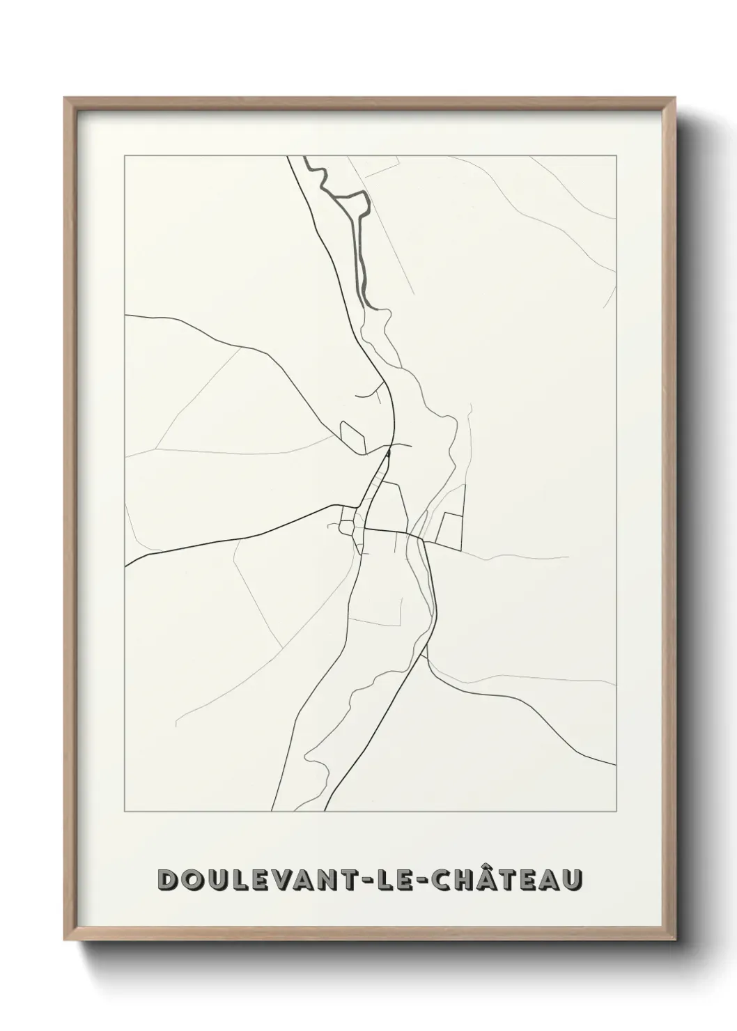 Un poster carte Doulevant-le-Château