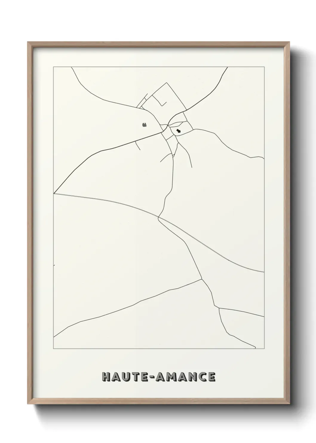 Un poster carte Haute-Amance