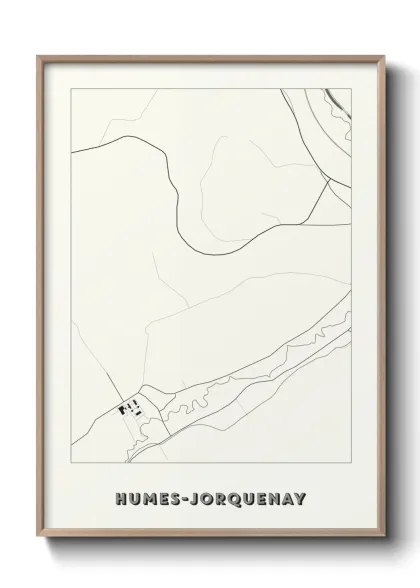 Une affiche de carte sur Humes-Jorquenay