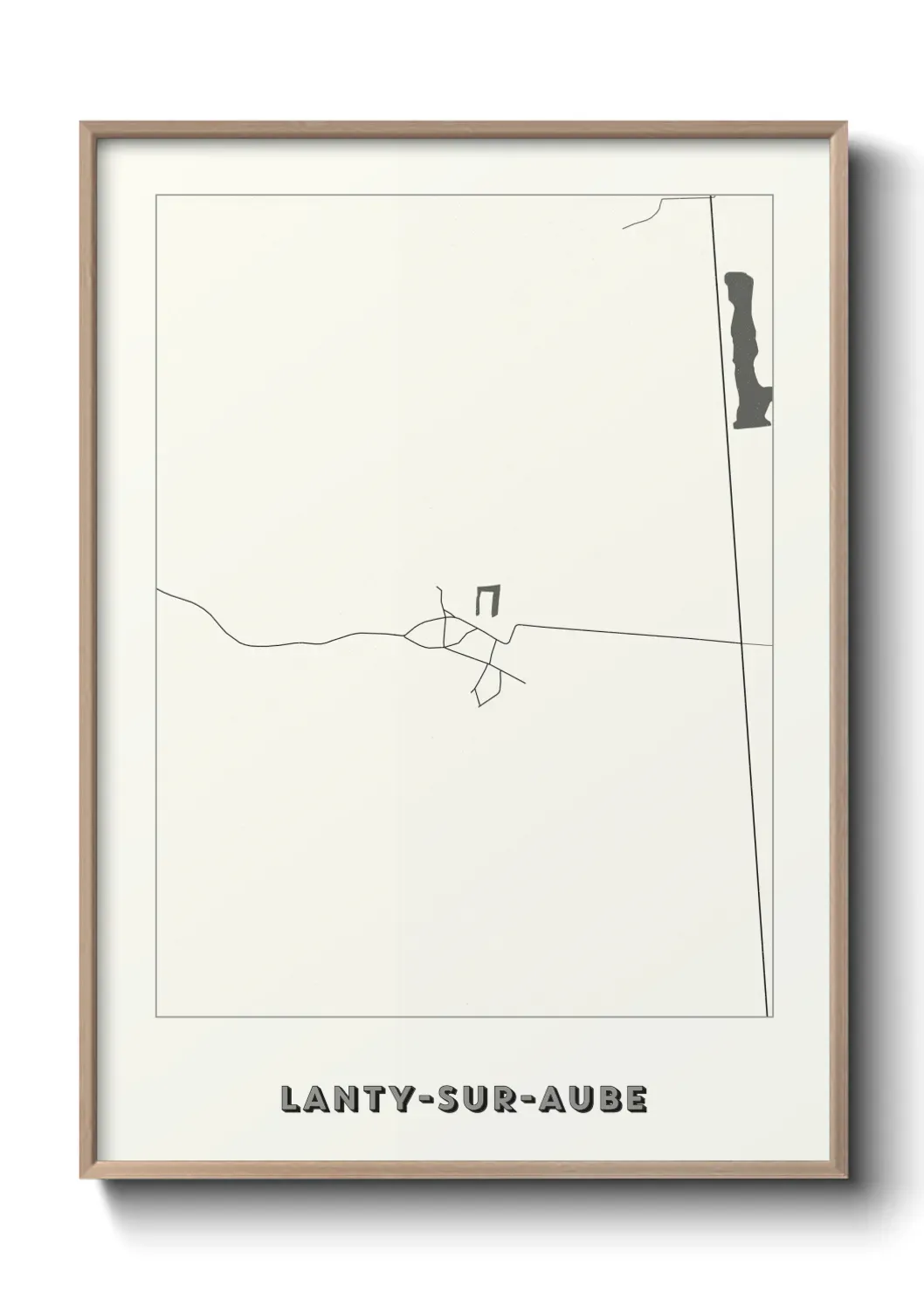Un poster carte Lanty-sur-Aube
