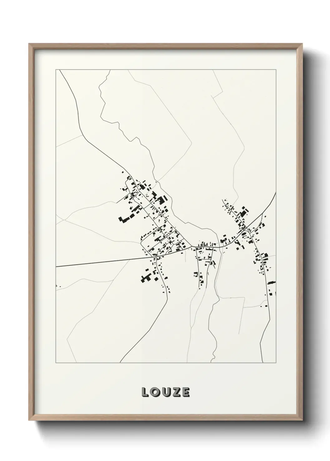 Un poster carte Louze